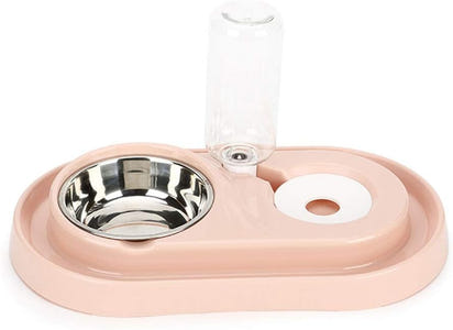 Double Pet Bowls Water and Food Bowl Set