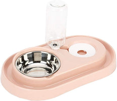 Double Pet Bowls Water and Food Bowl Set