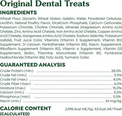 Original Petite Dental Dog Treats, 36 Oz. Pack (60 Treats)