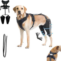 Knee Brace Harness for Dogs, 360° Wrapping Stabilizes the Hind Leg Joints, Dog Knee Brace, Adjustable Support Non-Slip Joint Braces for Back Leg, Protect the Dog'S Hind Legs