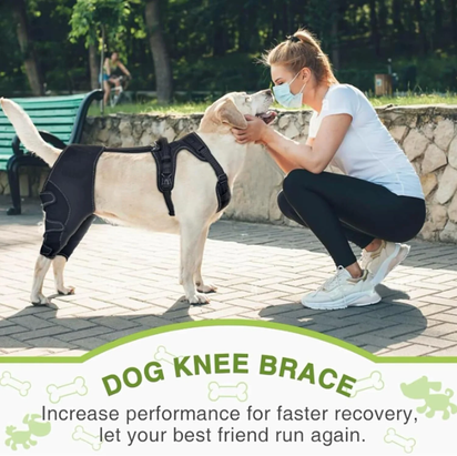 Knee Brace Harness for Dogs, 360° Wrapping Stabilizes the Hind Leg Joints, Dog Knee Brace, Adjustable Support Non-Slip Joint Braces for Back Leg, Protect the Dog'S Hind Legs