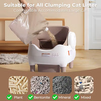 Advanced Smart Litter Box Pro Self-Cleaning, Odor-Control System, APP Monitoring