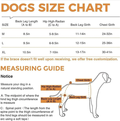 Knee Brace Harness for Dogs, 360° Wrapping Stabilizes the Hind Leg Joints, Dog Knee Brace, Adjustable Support Non-Slip Joint Braces for Back Leg, Protect the Dog'S Hind Legs