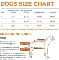 Knee Brace Harness for Dogs, 360° Wrapping Stabilizes the Hind Leg Joints, Dog Knee Brace, Adjustable Support Non-Slip Joint Braces for Back Leg, Protect the Dog'S Hind Legs